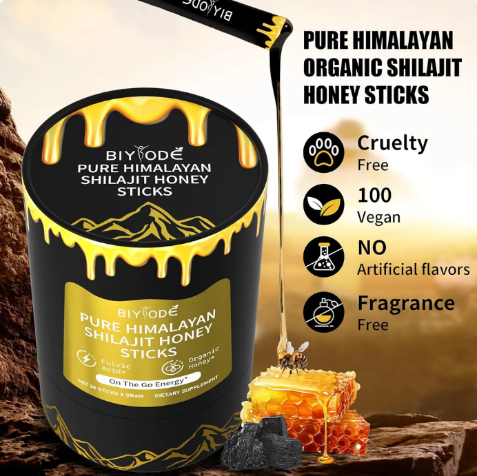 Himalayan Shilajit Honey Sticks – Pure & Organic