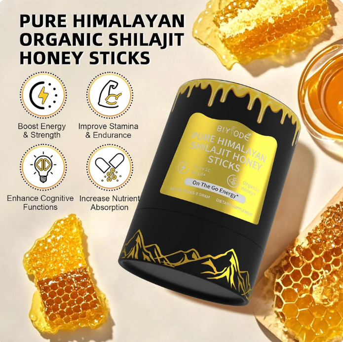 Himalayan Shilajit Honey Sticks – Pure & Organic